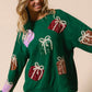 Green Sequin Present Sweatshirt