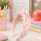 Pink Pencil Heart Knot Headband