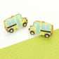 Glitter School Bus Stud Earrings