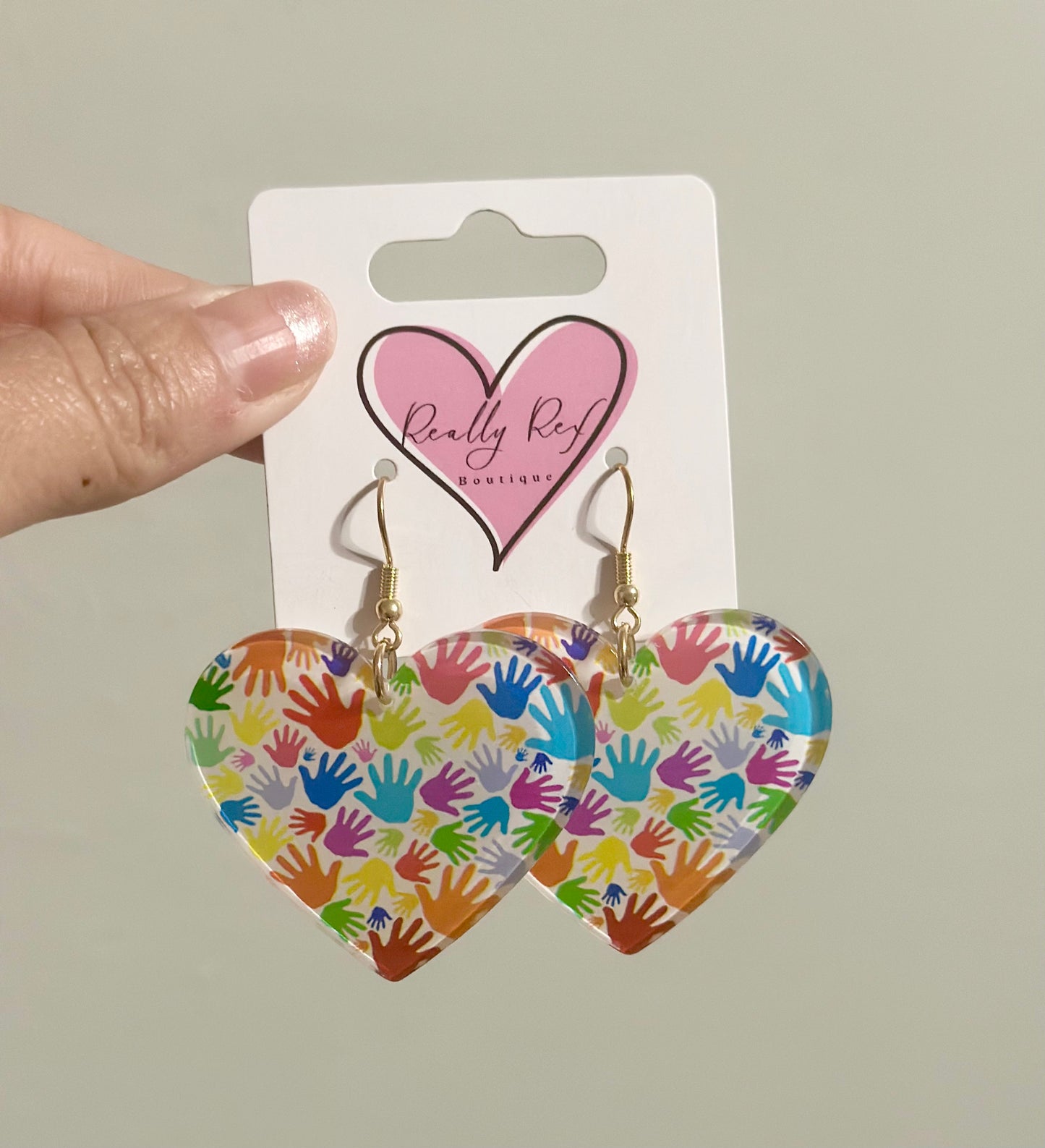 Heart Handprints Earrings