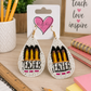 Beaded Teacher Teardrop Earrings