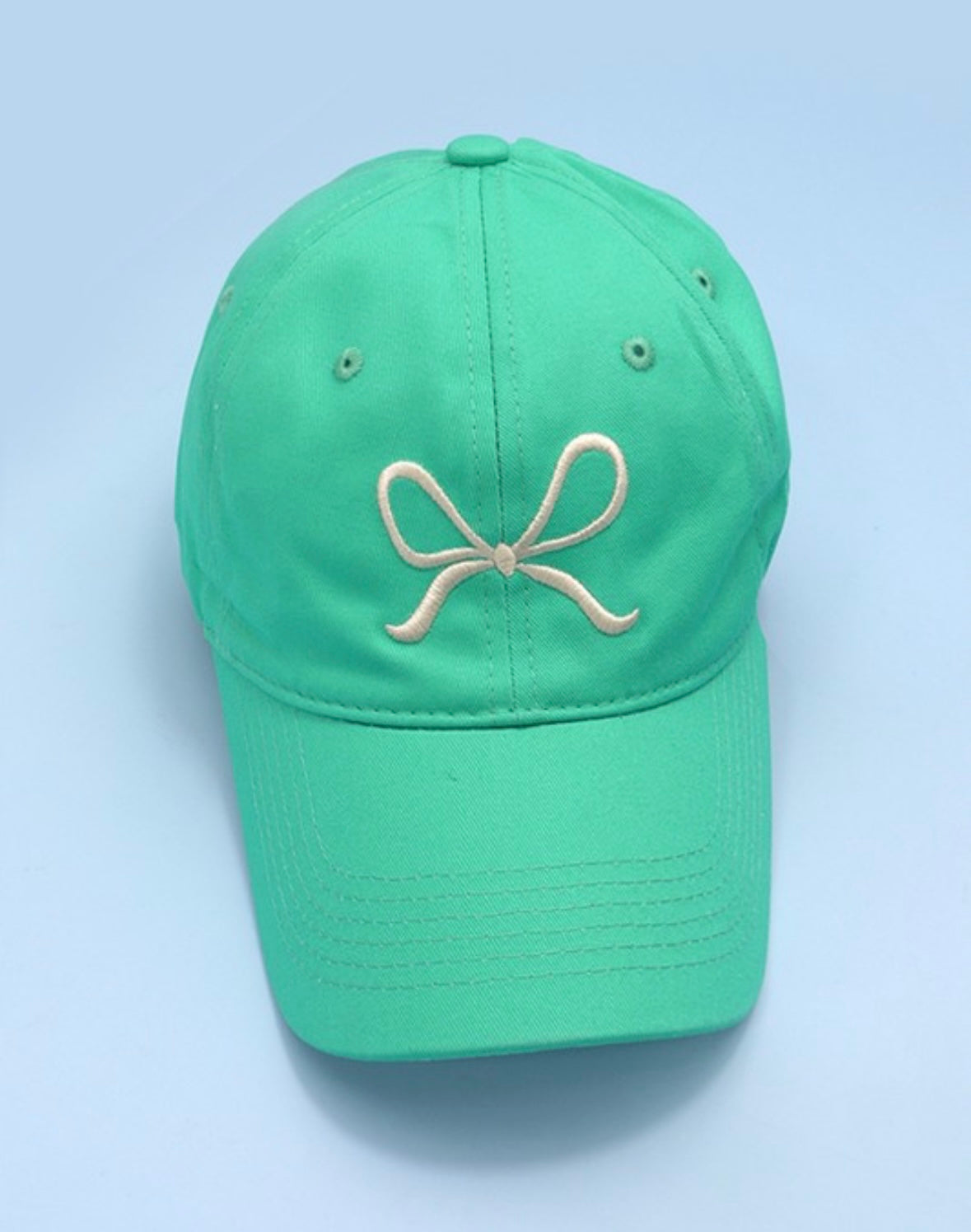 Embroidered Bow Baseball Cap