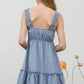 Light Blue Tank Tiered Dress