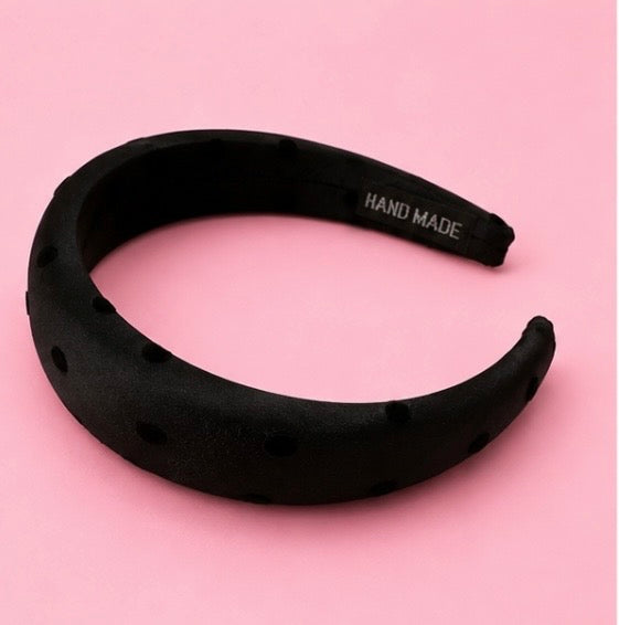 Satin Polka Dot Headband