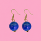 Blue Iridescent Bead Earrings