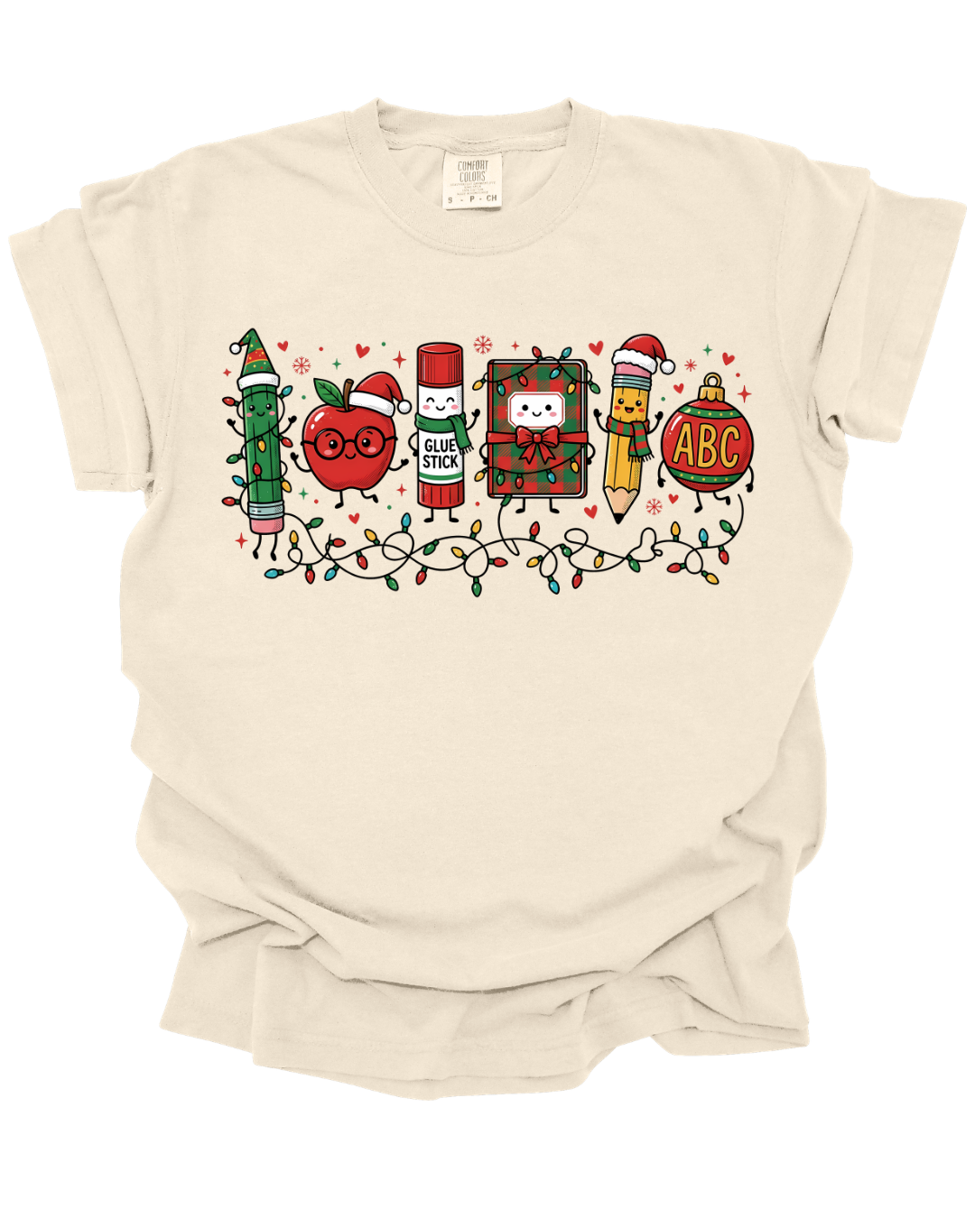 Christmas School Supplies Tee