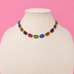 Multicolor Rectangle Rhinestone Necklace