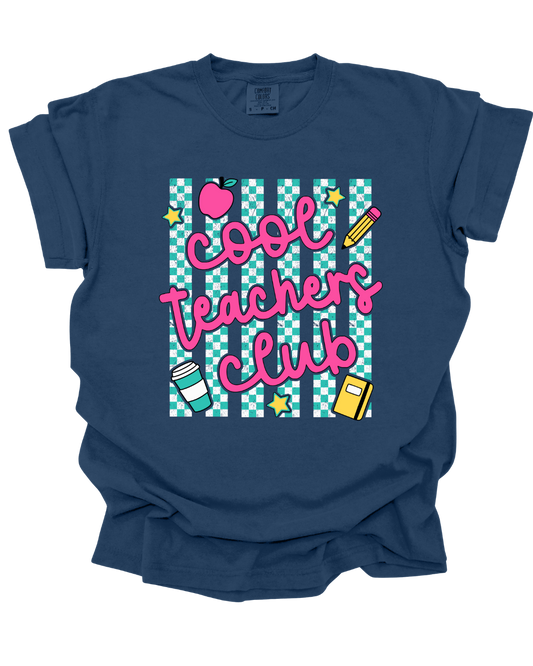 Checkered Cool Teachers Club Tee
