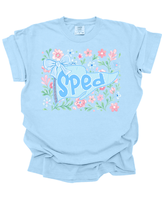 School Staff Pennant Floral Tee