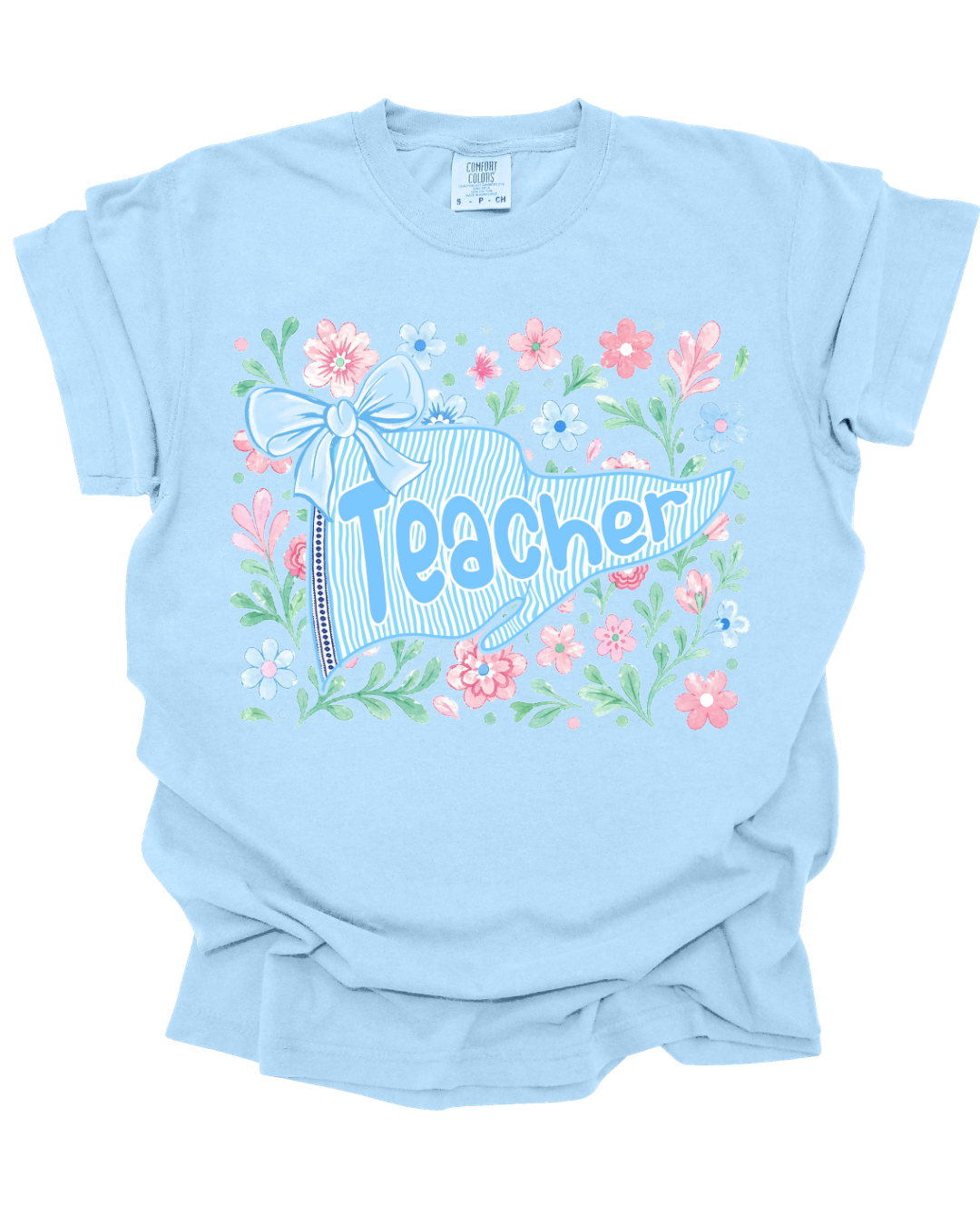 School Staff Pennant Floral Tee