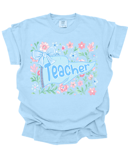 School Staff Pennant Floral Tee