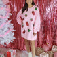 Pink Sequin Oversized Sweatshirt Dress