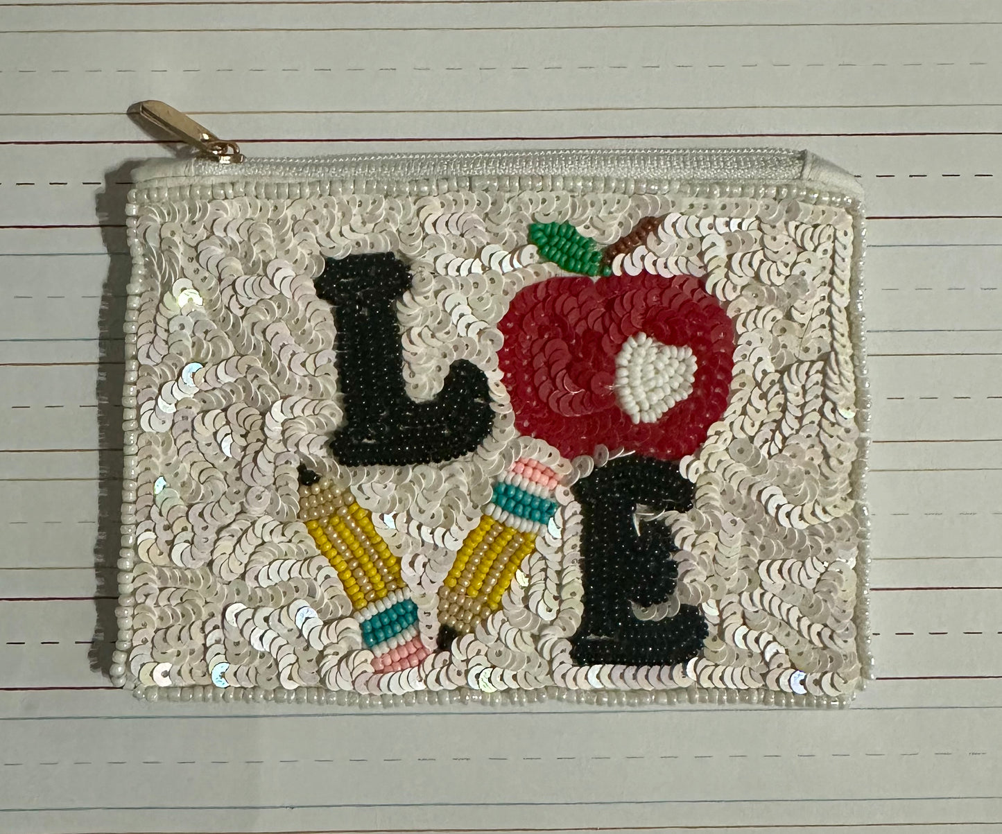Sequin Love Coin Purse