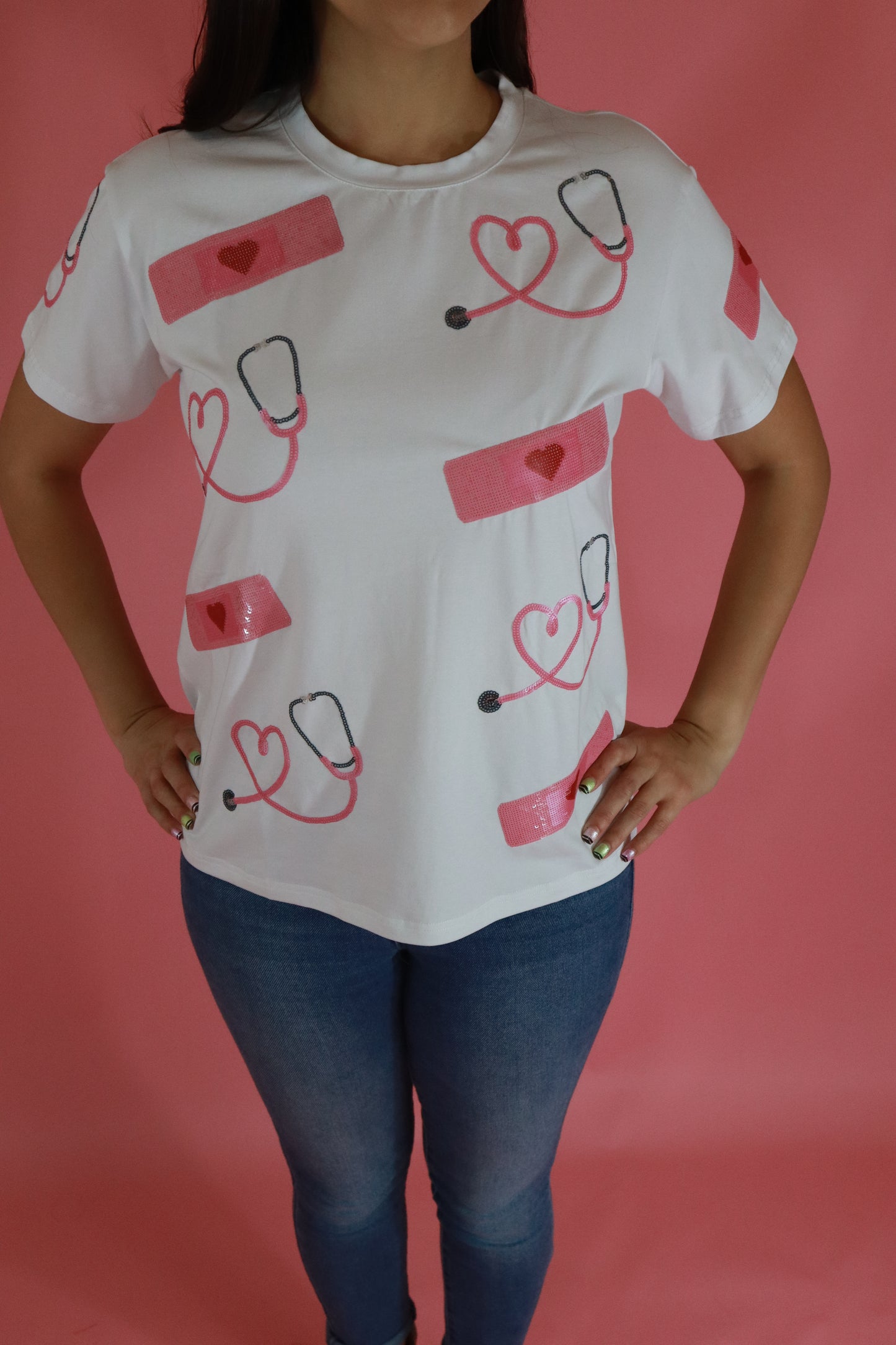 Sequin Nurse Shirt