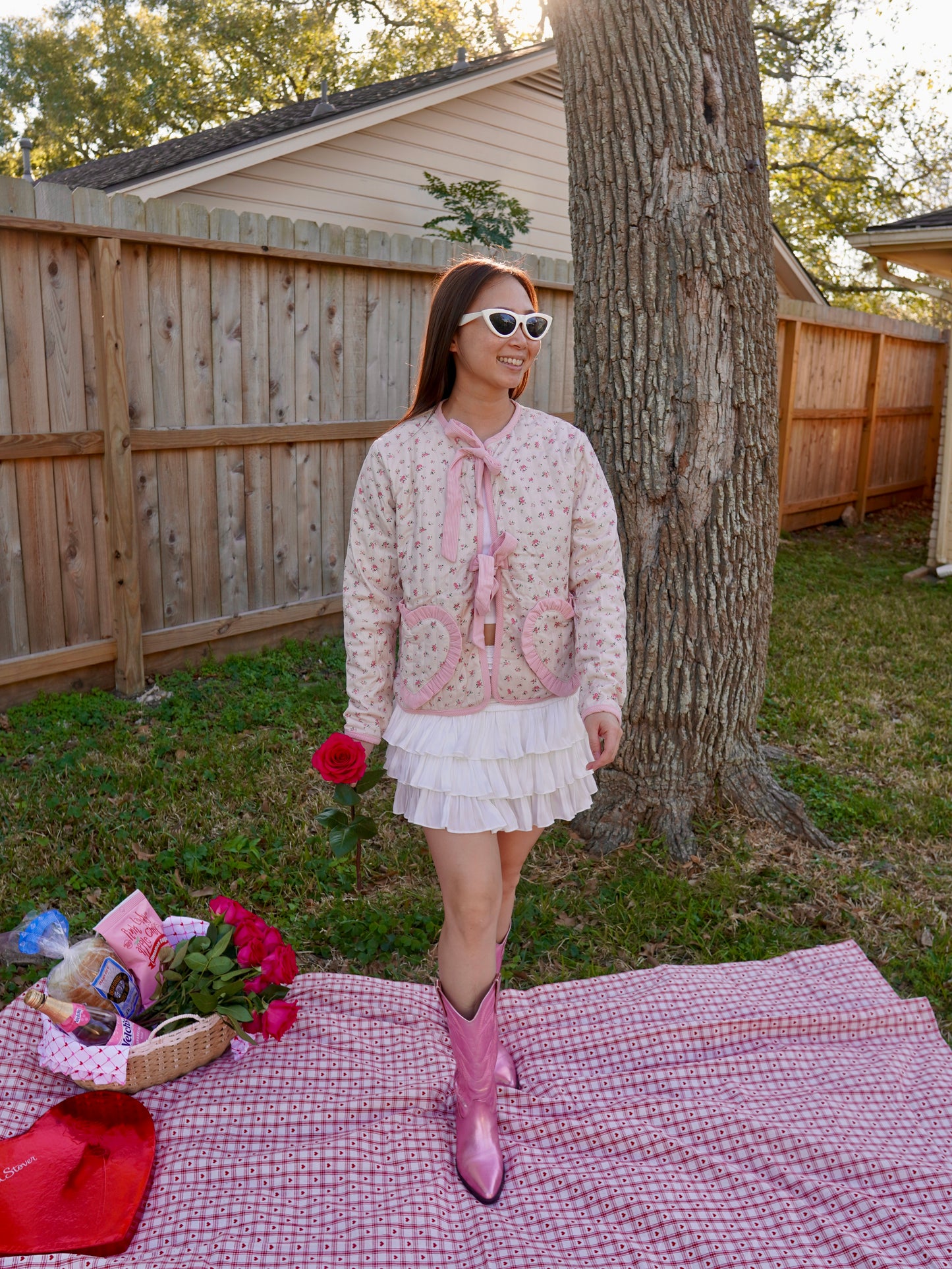 Pink Coquette Quilted Jacket