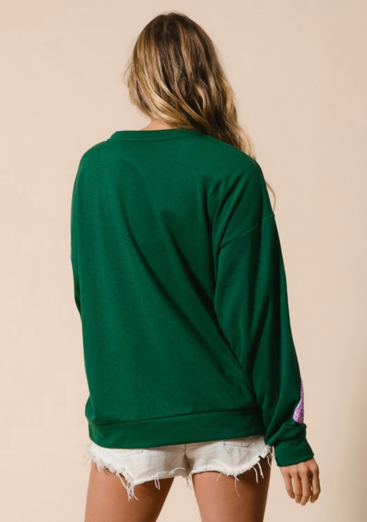 Green Sequin Present Sweatshirt