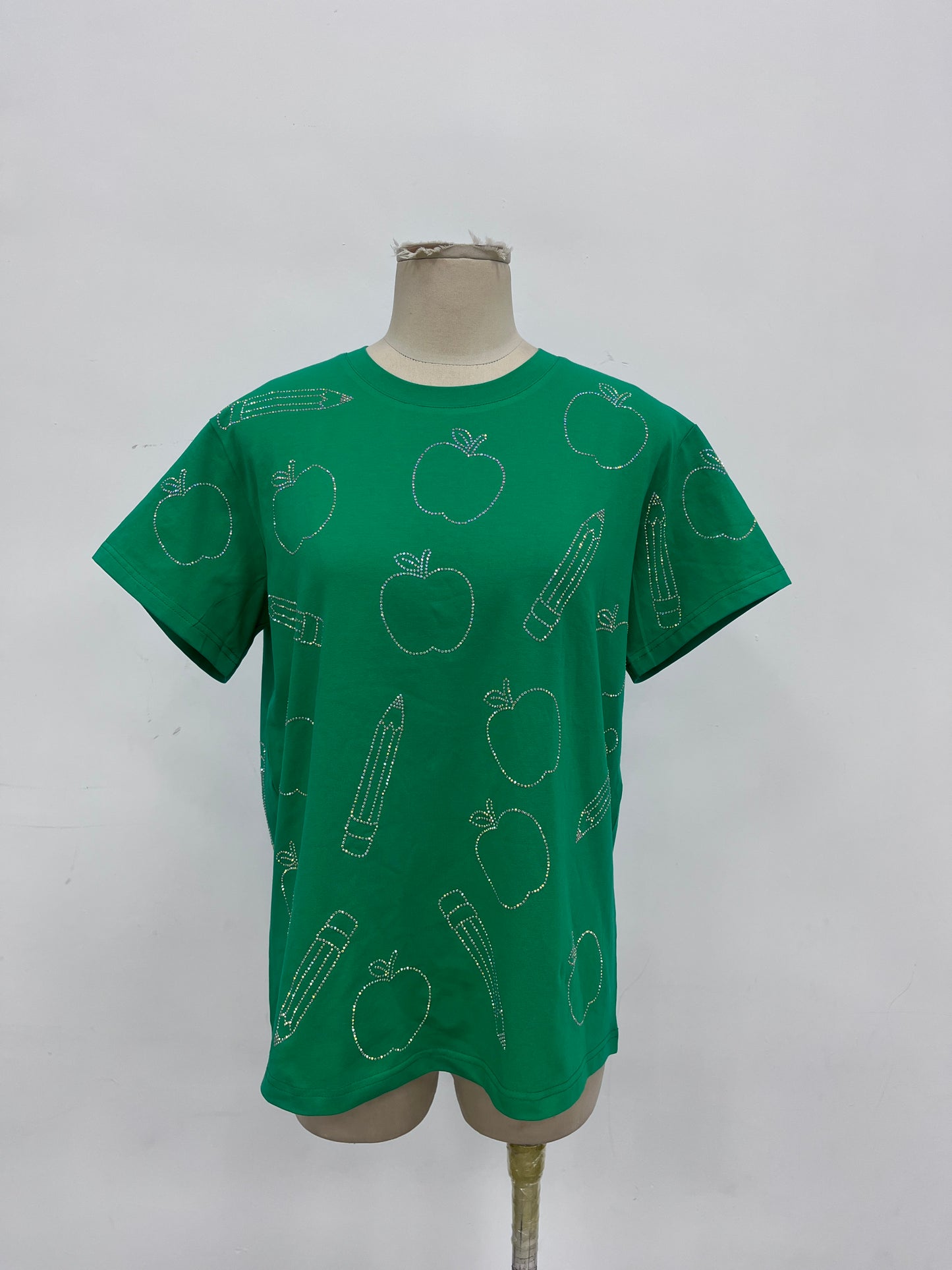 Teacher Themed Rhinestone Top