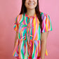 Multi Color Bow Tie Top