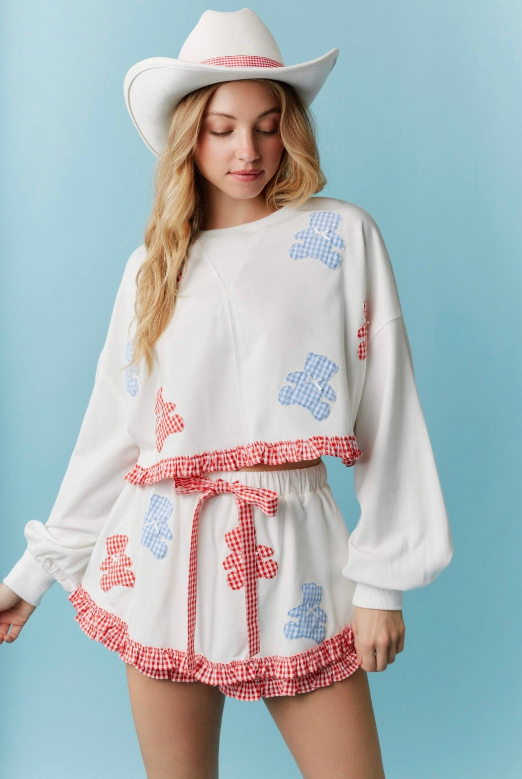 Embroidered Bear Top