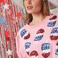 Pink USA Flag Sequin Popsicle Top