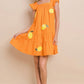 Orange Sequins Lemon Patch Tank Dress