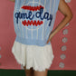 Baseball Gameday Tinsel Embroidery Vest