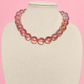 Pink Translucent Bead Necklace