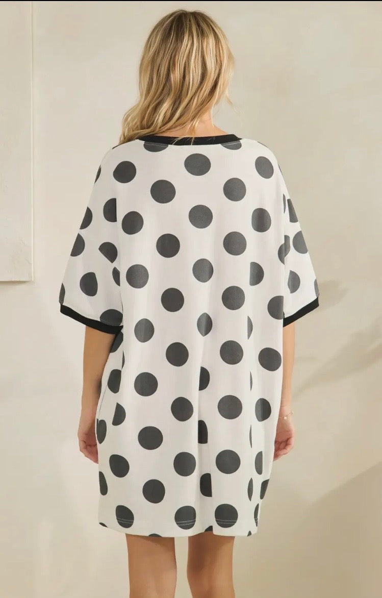 Polka Dot Oversized Dress