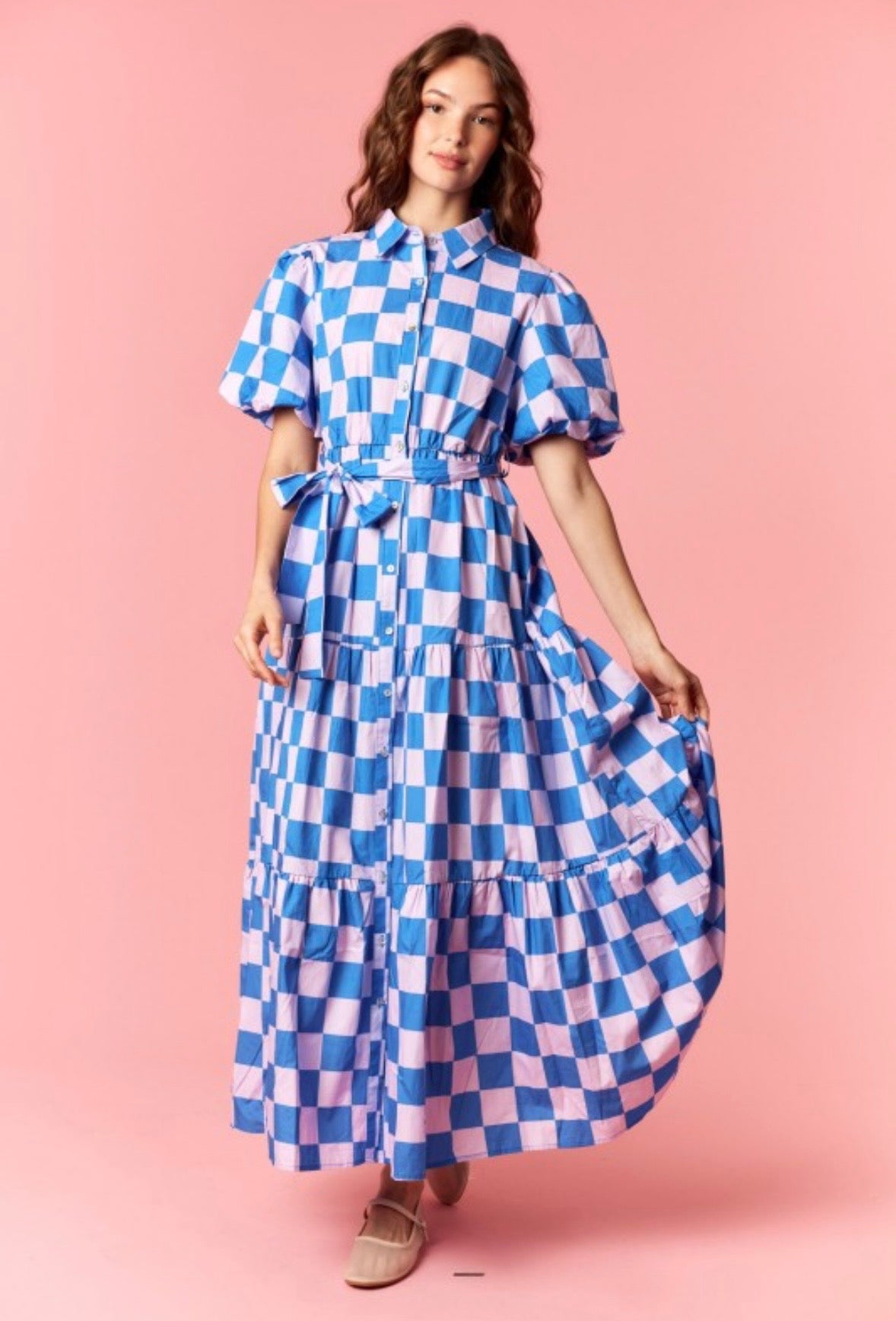 Checkered Maxi Dress