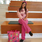 Pink Sequin Crayon Bow Top