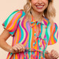 Multi Color Bow Tie Top