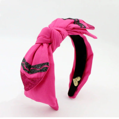 Pink Crayon Bow Headband