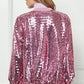 Pink Sequin Bomber Jacket
