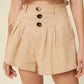 Beige High Waisted Shorts