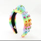 Rainbow Jeweled Knot Headband