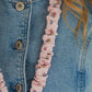 Pink Smiley Face Scrunchie Lanyard