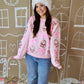 Sequin Coquette Santa Cookie Sweatshirt