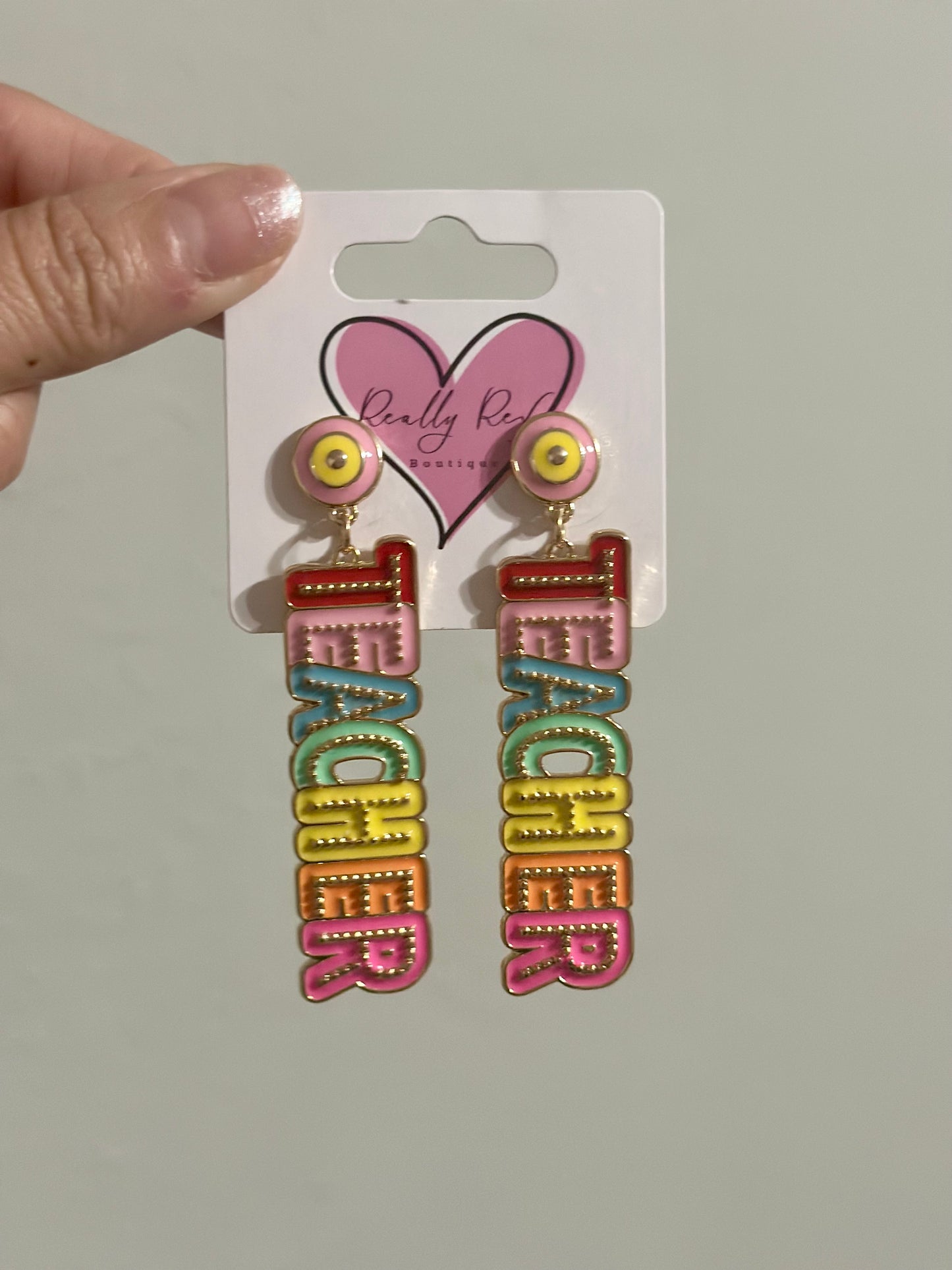 Colorful Teacher Earrings