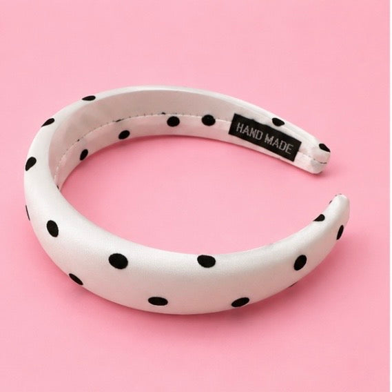 Satin Polka Dot Headband
