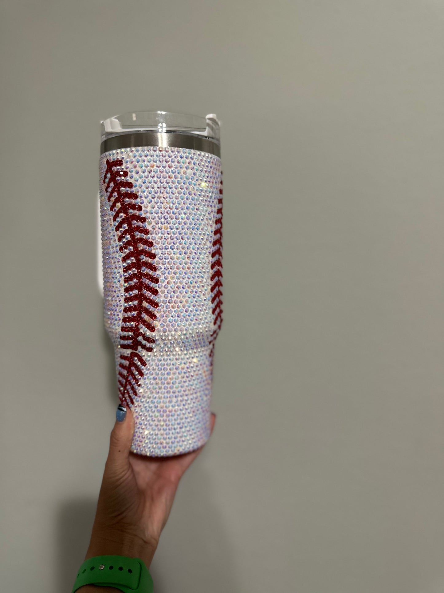 Rhinestone Baseball Tumbler