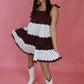 Maroon and White Ric Rac Dress