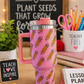 Pink Rhinestone Pencil Tumbler
