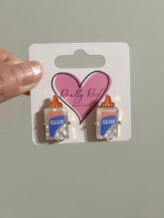 Glue Bottle Stud Earrings