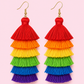 Rainbow Tassel Earrings