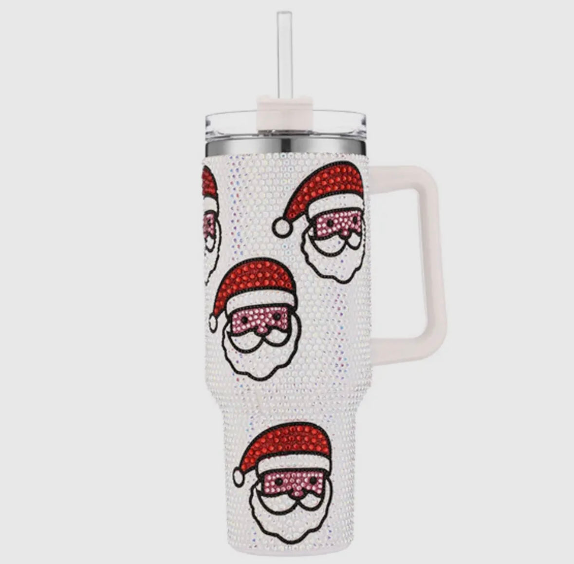 Rhinestone Santa Tumbler