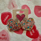 Glitter Heart Teacher Earrings
