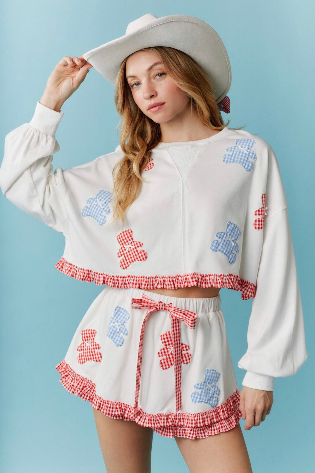 Embroidered Bear Top