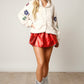 Red Metallic Skort