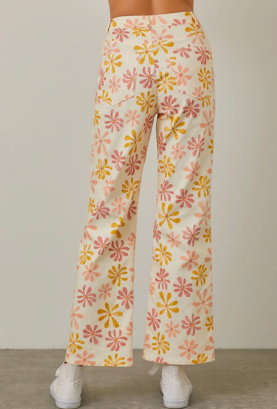 Floral Stretch Denim Pant