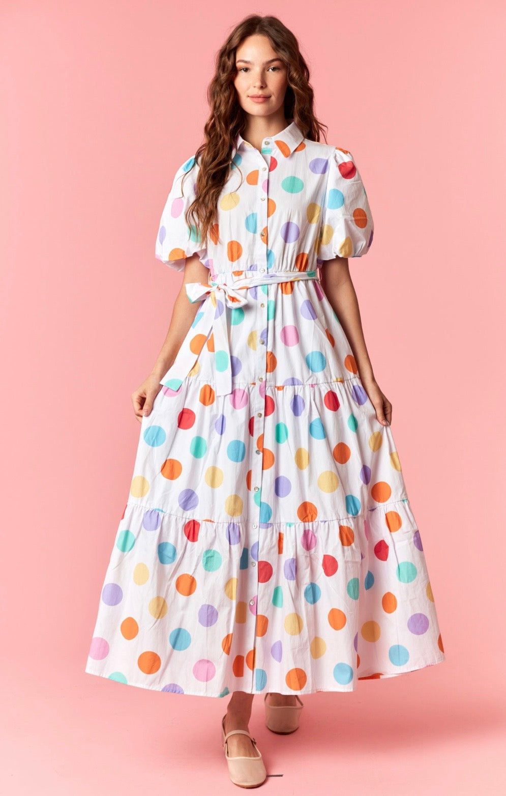 Multi Colored Polka Dress